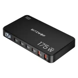 Blitzwolf BW-S30 175W 6-portowa ładowarka stacjonarna GaN z cyfrowym wyświetlaczem