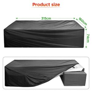 Essort Patio Furniture Cover 124*63*29 inch
