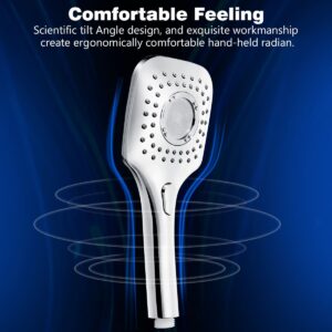 Adjustable Rainfall Showerhead & Handheld Shower Combo 1.5m