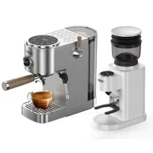 HiBREW H13 Kétbojleres Eszpresszógép és G7 Kávéőrlő Szett