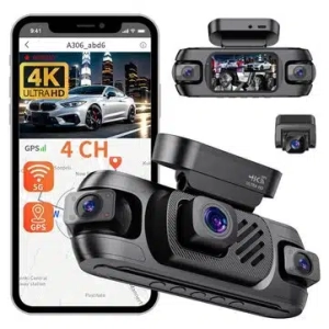 ROSOTO A6709 4-kanałowa kamera samochodowa 4K z GPS i WiFi