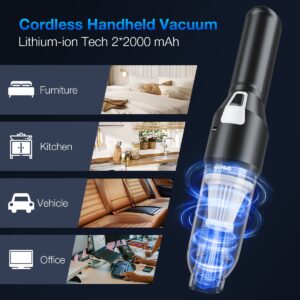 YURIKO Handheld Cordless Vacuum Cleaner for Car Pet Home Cleaning