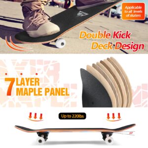 SGODDE 31*8inches Skateboards for Beginners